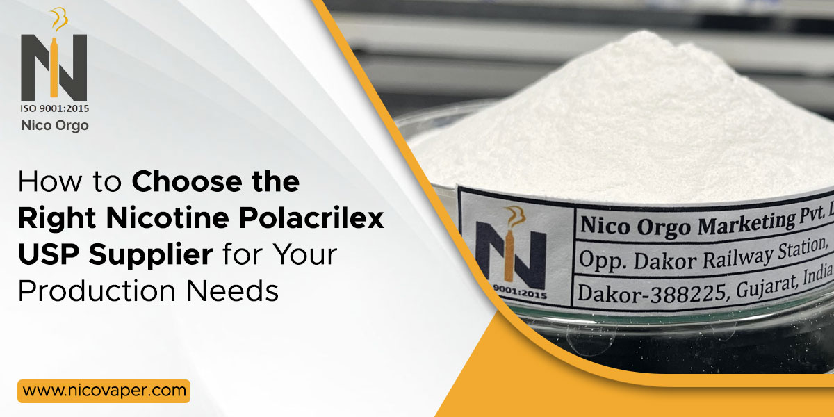 Right Nicotine Polacrilex USP Supplier for Your Production Needs